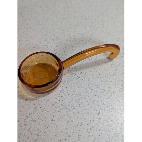 Vintage Amber Depression Glass Condiment/ Mayonnaise/Spoon/Ladle - Picture 1 of 5